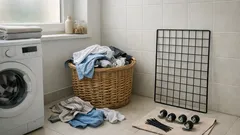 Dvoupatrový prádelní vozík z drátěné sítě: pořádek v prádle za 30 minut