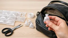 Nafukovací výplň z balíků nevyhazujte: udělejte si mini sáčky na odpad do kabelky