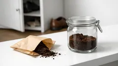 Kávovou sedlinu nevyhazujte: za minutu z ní uděláte pohlcovač pachů do lednice i bot