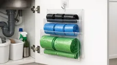 Konec chaosu v šuplíku: závěsný zásobník na odpadkové sáčky z průhledných složek