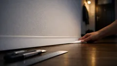 Jak změnit barvu soklové lišty bez malování: stačí maskovací páska a přesná ruka