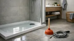 Jak vyčistit ucpaný odtok ve sprše bez chemie: zvon a spirála krok za krokem