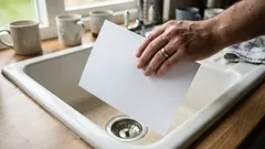 Když odcházím z domu, dávám sklenici a papír do dřezu – jednoduchý, ale chytrý zvyk