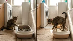 Co se stane, když celý týden nevyčistíte kočičí záchod: Jak kočka reaguje na nepořádek